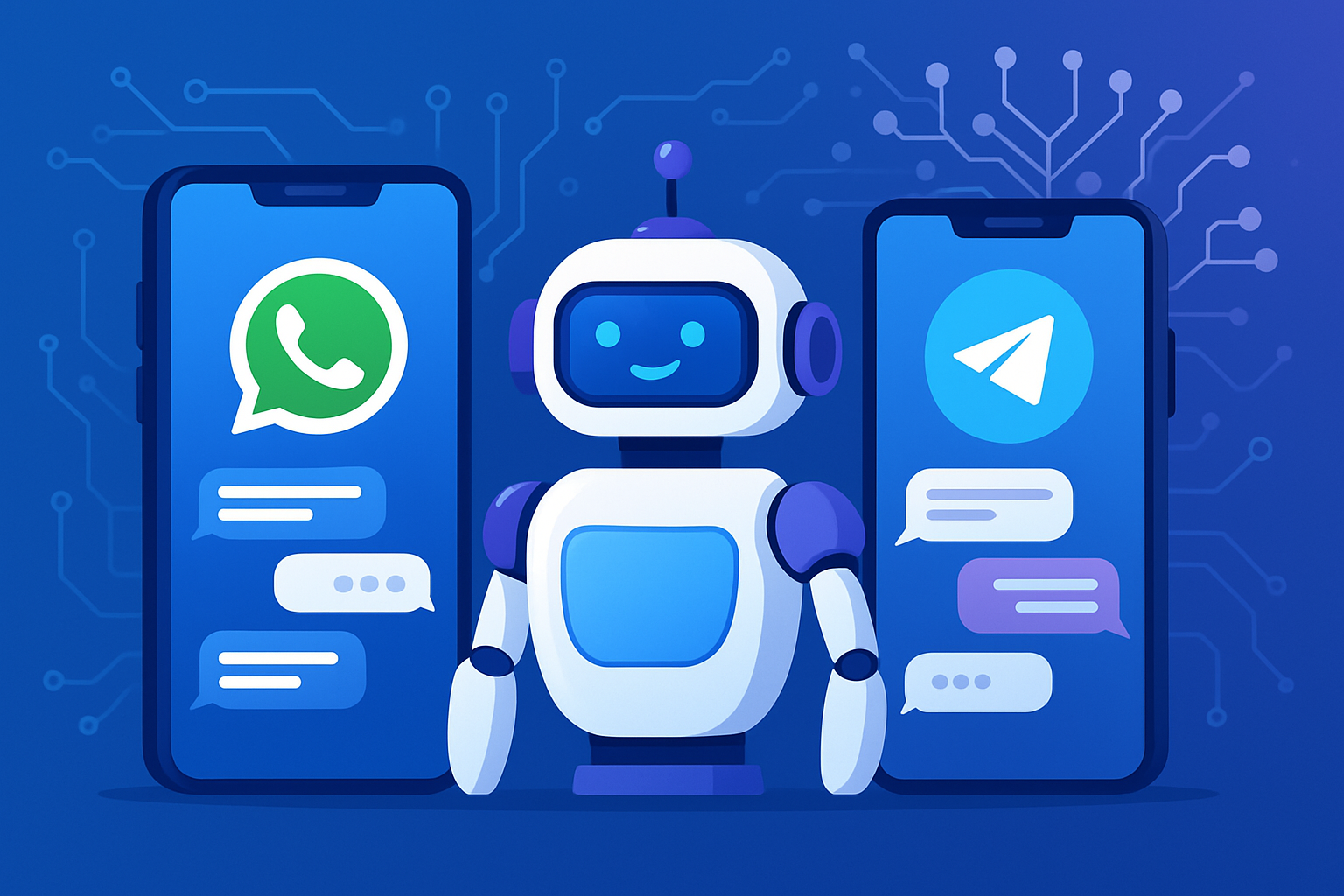 Automação com IA para WhatsApp e Telegram